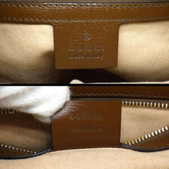 Gucci Horsebit Shoulder Bag Beige Ebony GG Supreme Canvas Leather - Picture 8 of 10